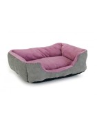 Corbeille rectangulaire bicolore pour chat et petit chien
