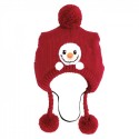 Bonnet de Noël pour chien ou chat avec pompon et bonhomme de neige : Taille:S - largeur 10 cm, profondeur 5 cm