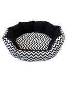 Panier ovale zigzag noir 60 cm