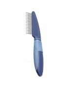 Peigne dents tournantes très fines à larges avec manche plastique ergonomique