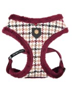 Harnais pour chien Puppia ajustable à carreaux avec fourrure pour l'hiver