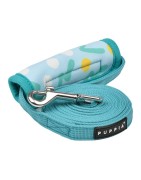 Laisse pour chien bleu imprimé festif | PUPPIA FETE | 2 m
