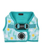 Harnais veste pour chien | PUPPIA FETE | Bleu imprimé festif