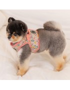 Harnais veste pour chien | PUPPIA LITA | Motif fleur Rose
