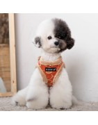 Harnais ajustable pour chien | PUPPIA FLORENT | Orange avec fourrure