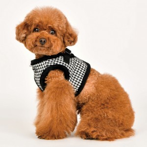 Harnais veste pour chien avec fourrure | PUPPIA SHEPHERD| Noir