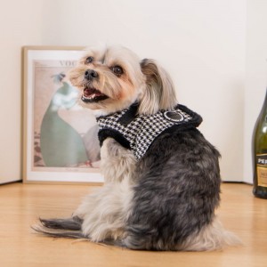 Harnais veste pour chien avec fourrure | PUPPIA SHEPHERD| Noir
