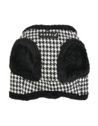 Harnais veste pour chien avec fourrure | PUPPIA SHEPHERD| Noir
