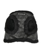 Harnais veste pour chien avec fourrure | PUPPIA HEPATICA| Noir