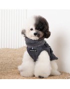 Manteau pour chien fourré et harnais intégré | Puppia Donavan | Gris