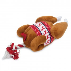 Jouet chien cadeau de Noël | Peluche Dinde de Noël