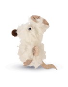 Jouet peluche pour chat | Souris blanche | 12 cm