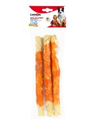 Sticks en peau de buffle enrobés de lamelles de poulet | camon