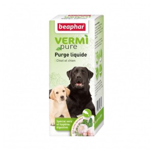 Solution liquide de purge aux plantes VERMIpure pour chiot et chien | BEAPHAR