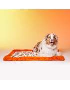Le Tapis Collection MILK AND SUGAR | Orange avec personnages Moofia